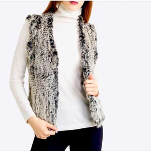 QUINN Rabbit Fur Vest Cardigan Nordstrom